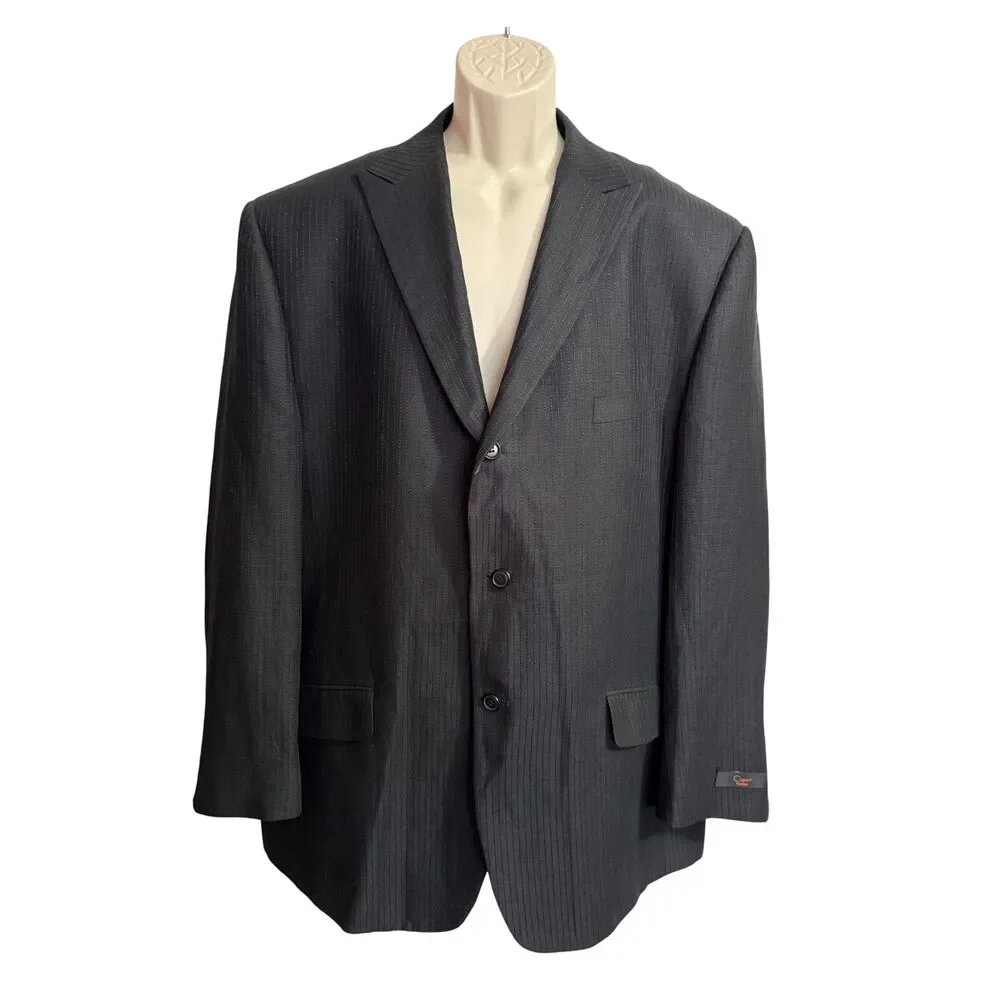 Cigar Couture Black 3 Button Front Blazer - Size 3XL